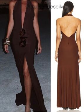 Deme By Gabriella | Dresses | Deme By Gabriella Berta Maxi Dress In Burgundy  Size Small | Poshmark